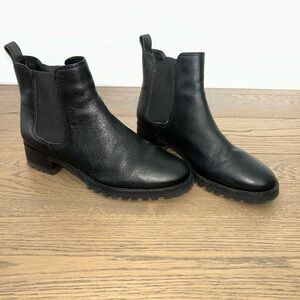 Talbots Black Leather Ankle Booties